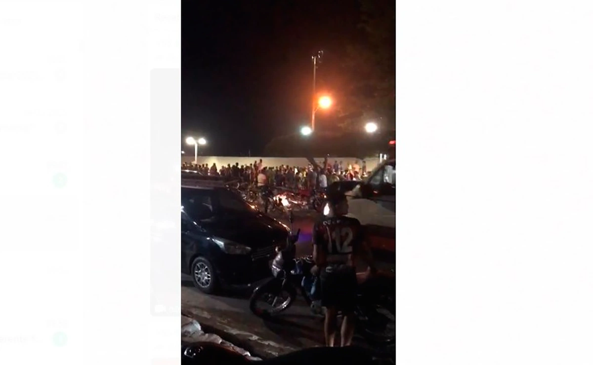 Momentos após tiroteio em que dois ficaram feridos em lanchonete na zona norte de Teresina