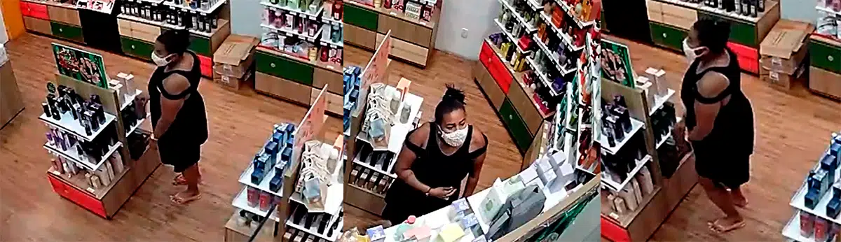 Mulher rouba produtos de beleza em loja do Dirceu