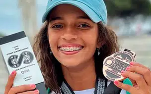 Rayssa Leal, de 13 anos, fatura bronze no Mundial de Street