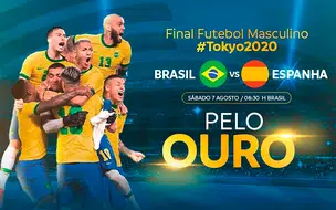Brasil defende ouro olímpico diante da Espanha na grande final de Tóquio