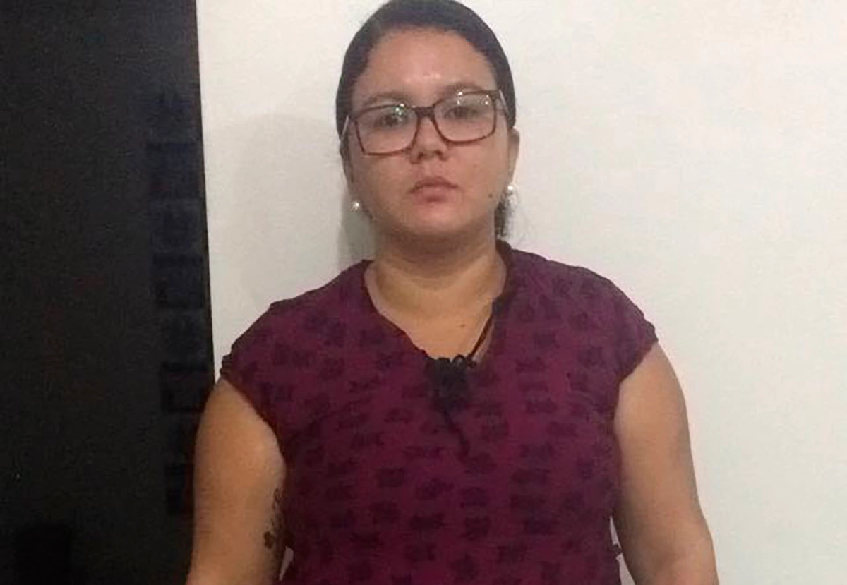 Thais Neris, uma das oito acusadas em participação na morte de Cabo em 2016