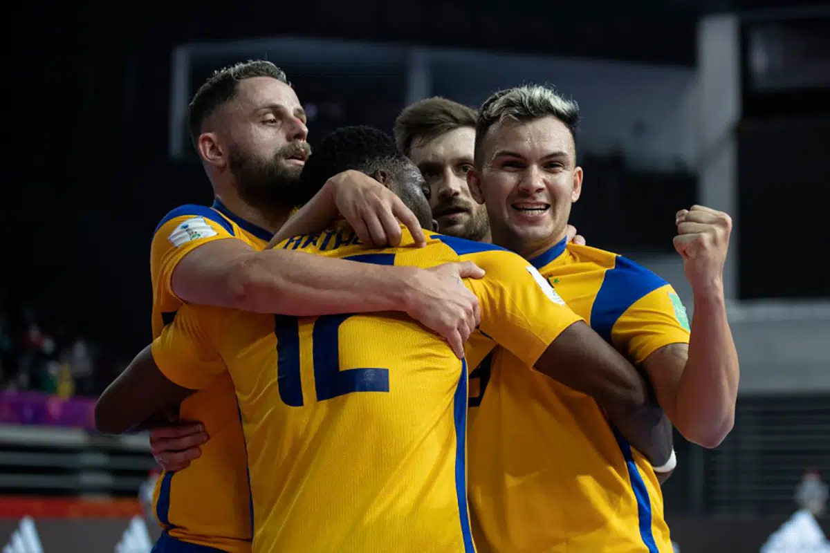 Último jogo da fase de grupos da Copa do Mundo de Futsal da Lituânia: Brasil x Panamá