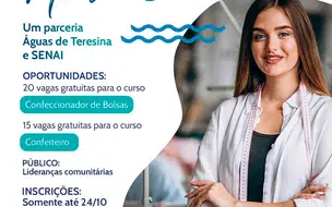 Águas de Teresina abre inscrições para cursos profissionalizantes