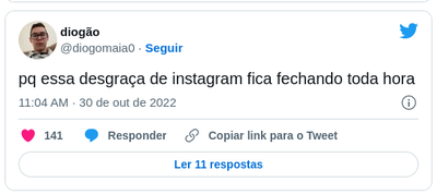 Problemas no Instagram