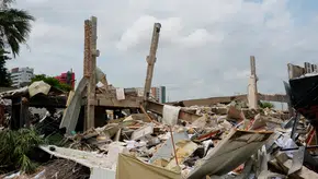 Predio completamente destruído