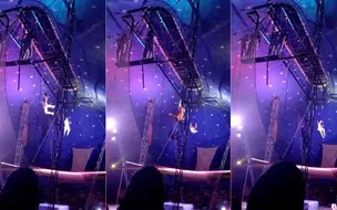 Trapezista cai durante apresentação no Ceará