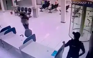 Vídeo mostra assaltante sendo morto por segurança dentro de banco no Maranhão