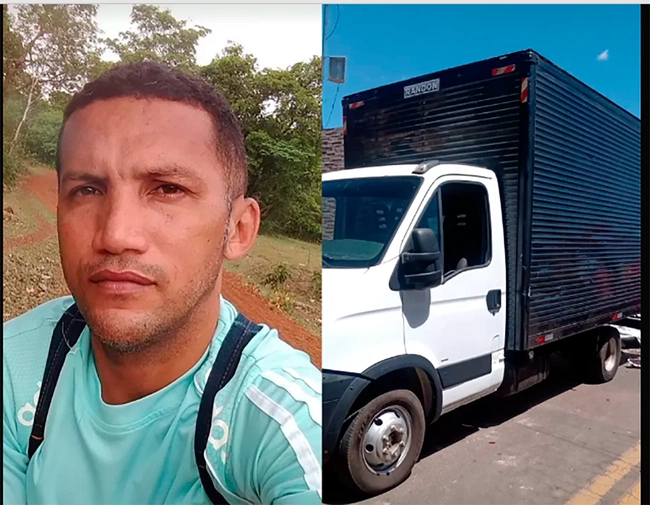 Marcelo colidiu sua moto na traseira do caminhão-baú que estava estacionado