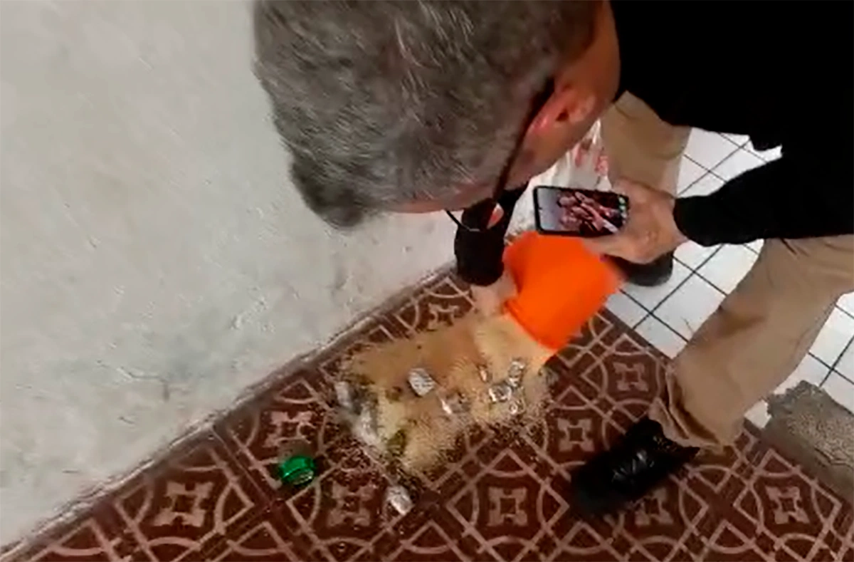 Os investigadores encontraram a droga escondida em um depósito de arroz