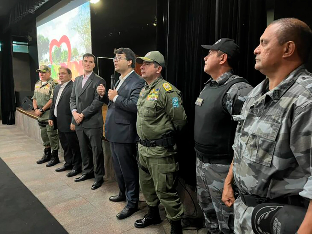 secretário Estadual de Segurança Pública (SSP), Chico Lucas, durante encontro com as forças de segurança no Município.
