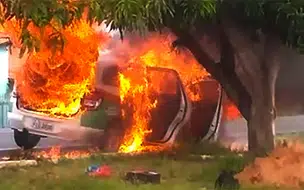 Veículo da Prefeitura de Santa Cruz do Piauí incendeia na BR 316