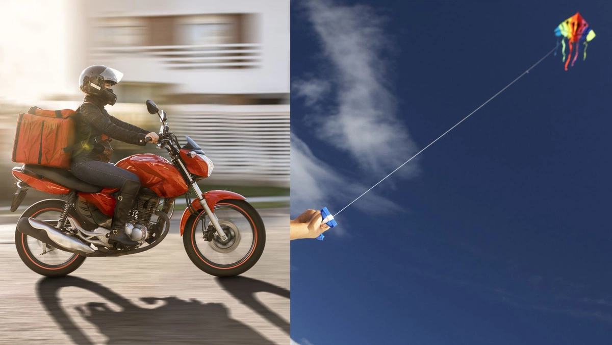 Linhas de Pipas um perigo para motociclistas