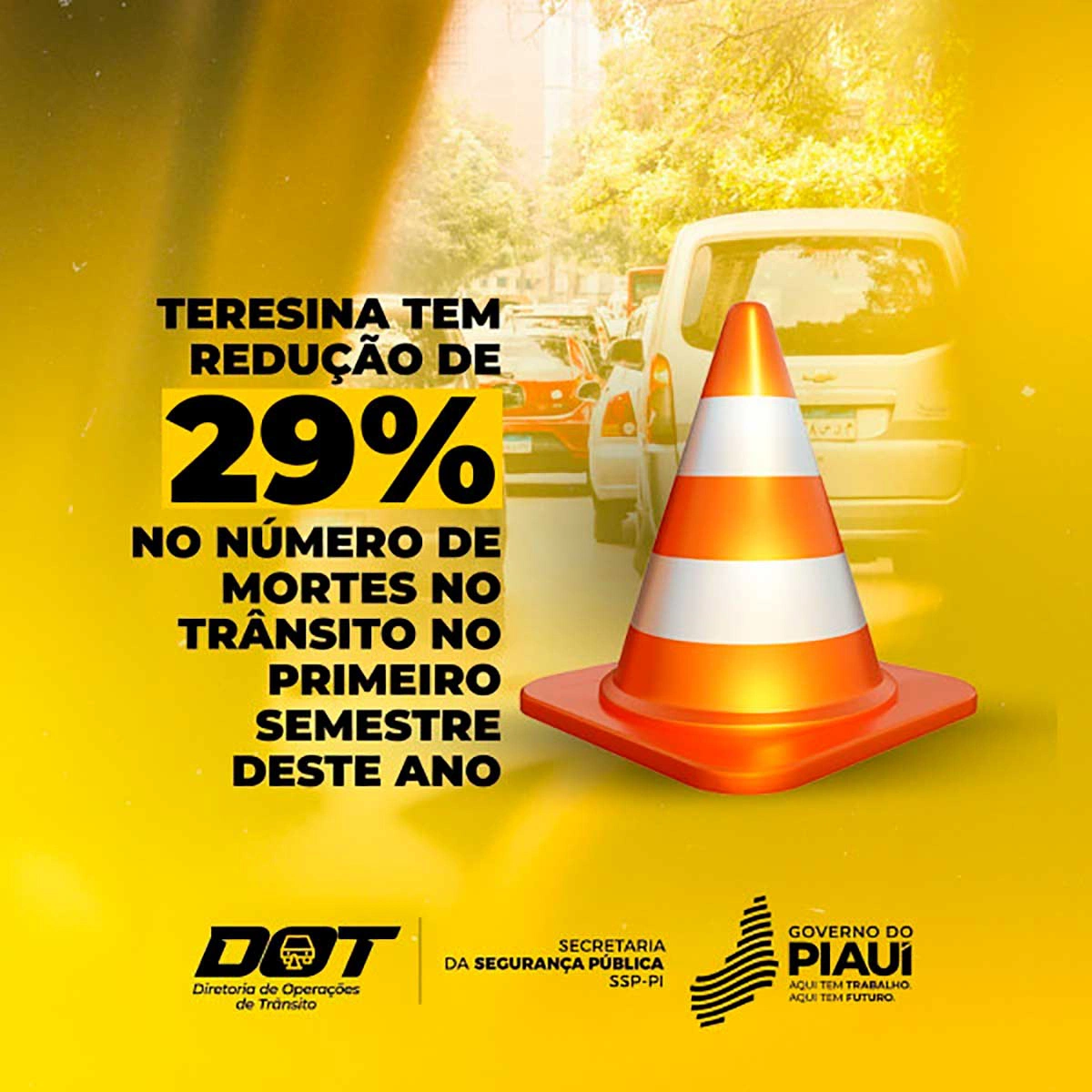 Teresina tem redução 29% no número de mortes no trânsito no primeiro semestre deste ano