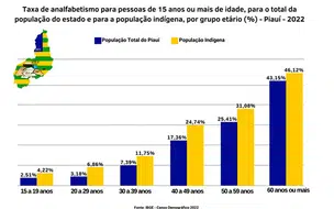 Taxa de analfabetismo no Piauí é de 13,8% em 2024, diz IBGE