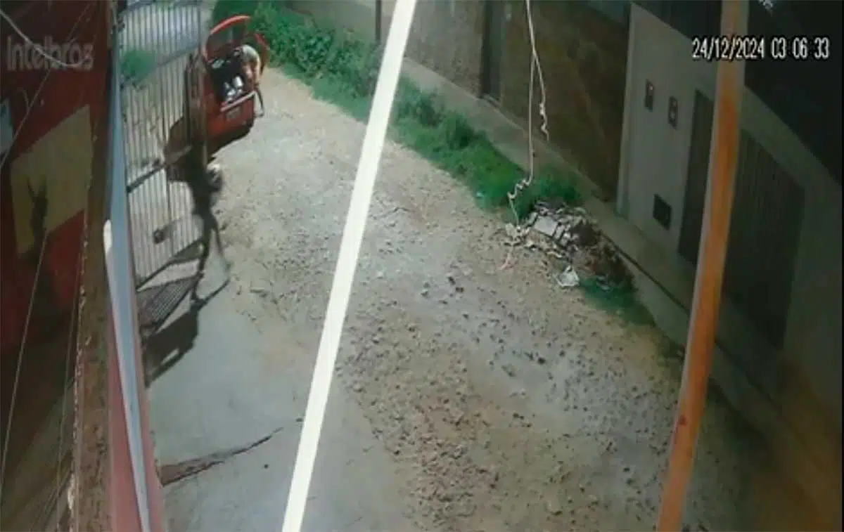 O roubo ocorreu na madrugada desta terça-feira 24 e foi flagrado pelas câmeras de segurança do local
