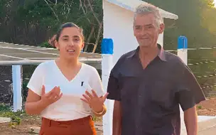 Prefeita Kaylanne Oliveira comemora instalação de poço tubular solar em Caraíba