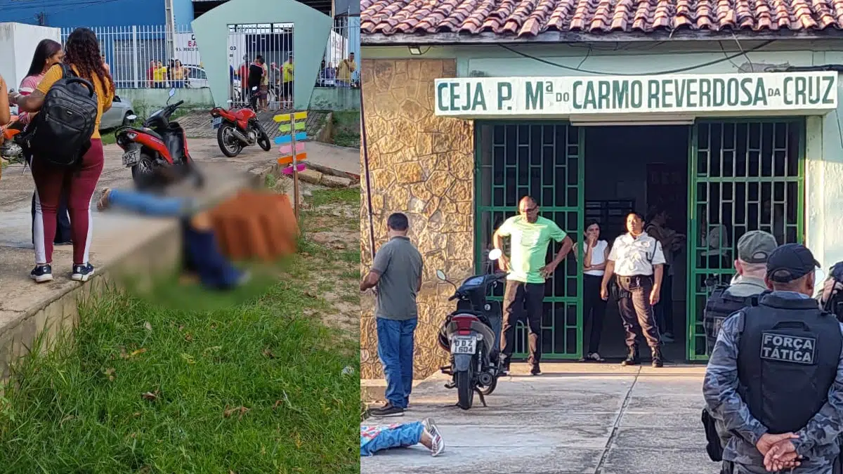 m estudante foi assassinado com tiros de arma de fogo dentro do Centro de Educação de Jovens e Adultos (CEJA) Professora Maria do Carmo