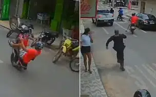 Vídeo: Jovem 'dá o grau' em moto e é perseguido por policial no Ceará