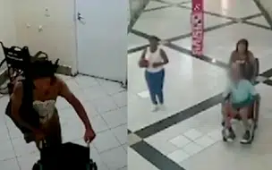 Vídeo mostra momento em que sobrinha chega em agência bancária com o tio