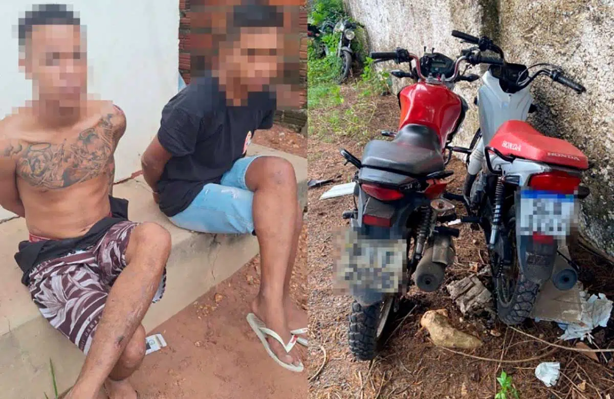 Além dos celulares duas motos roubadas foram recuperadas com os suspeitos