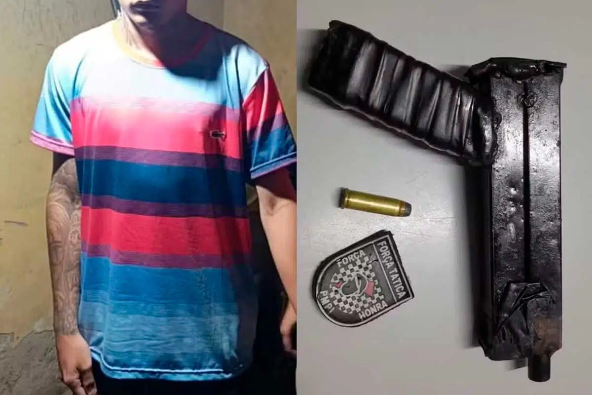 Jovem foi apreendido por posse ilegal de arma de fogo em residência onde o crime ocorreu