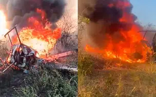 Queda de helicóptero em Caruaru-PE deixa duas pessoas mortas