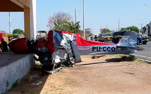 Avião de médico Jacinto Lay cai na BR 316 e atinge dois veículos em Teresina