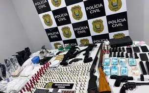 Operação policial resulta em 14 prisões e apreensão de armas e drogas em Florian