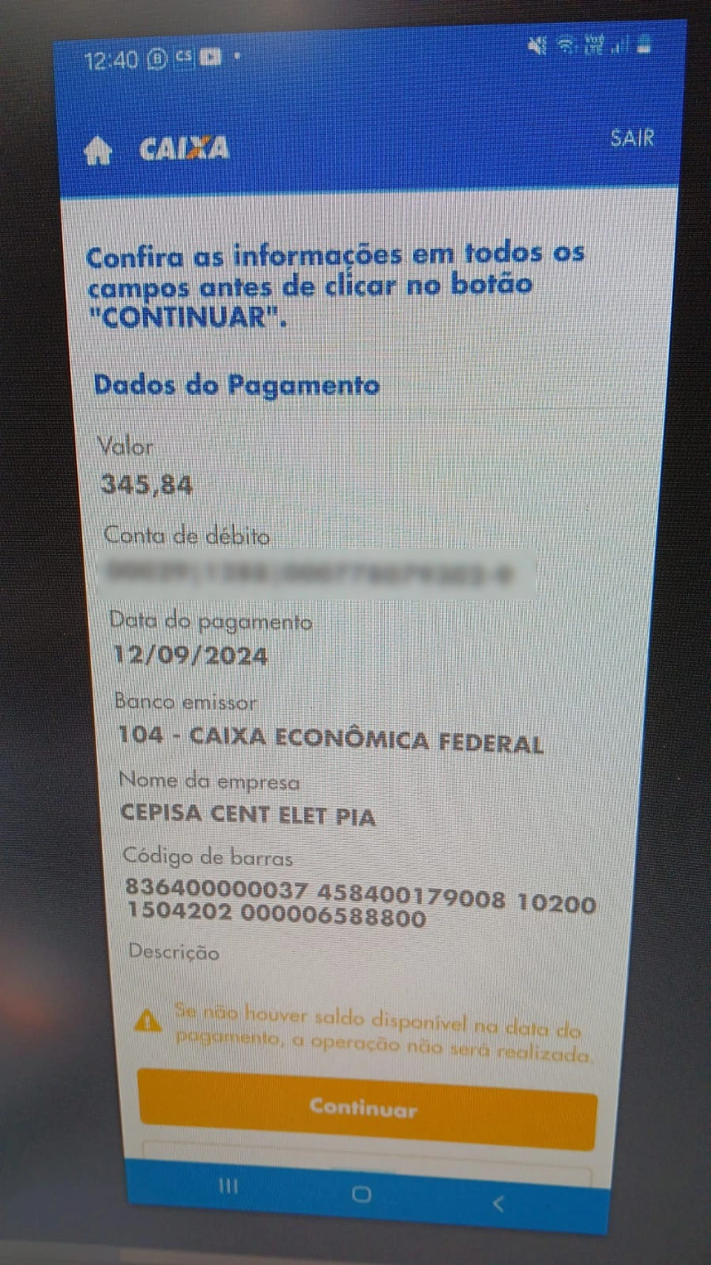 Mulher percebeu que a empresa que seria beneficiada com o pagamento não era a Equatorial
