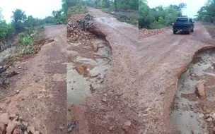 Estrada em Coivaras apresenta risco de rompimento e moradores pedem solução