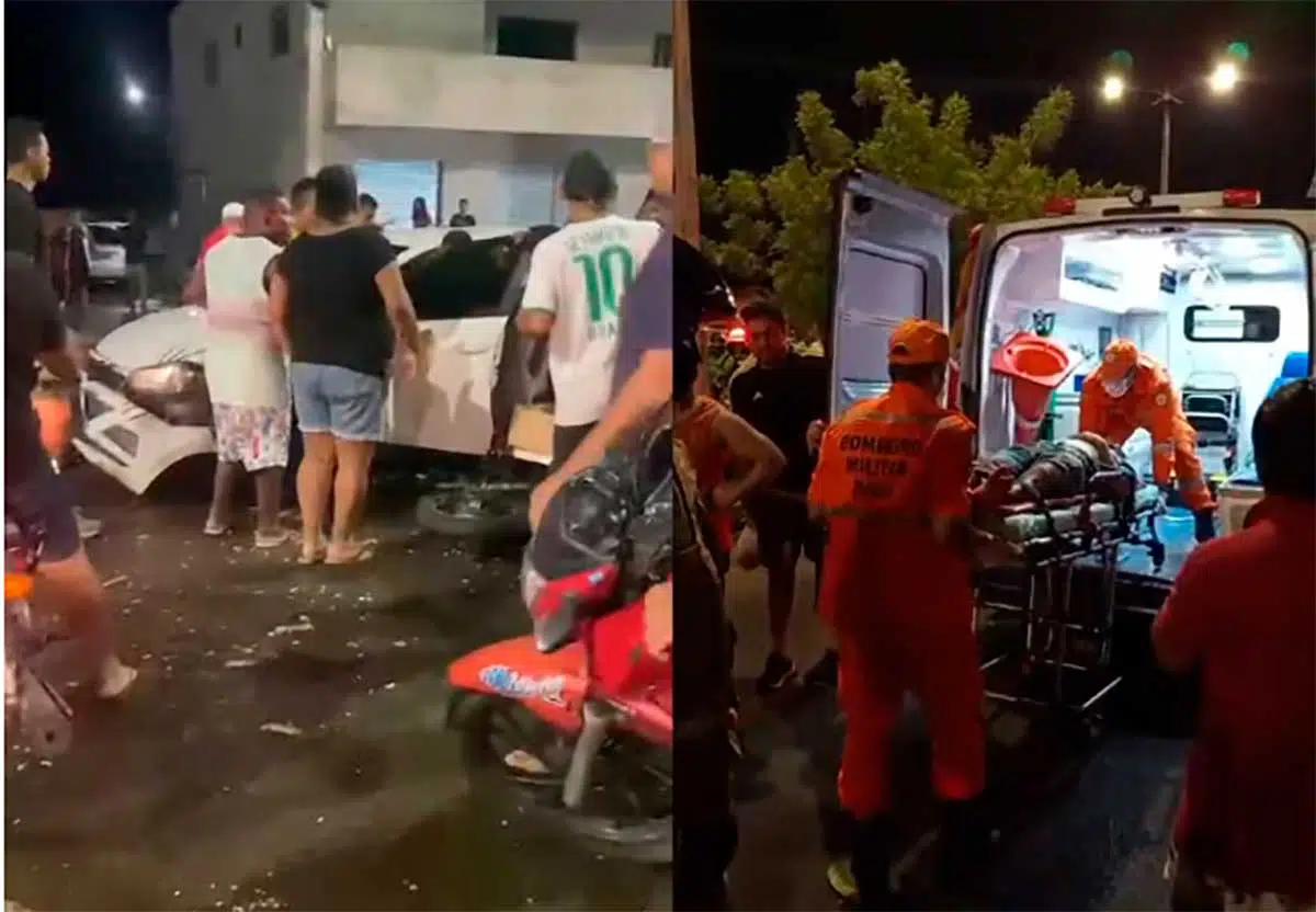 Motociclista e ciclistas são atropelados em Teresina