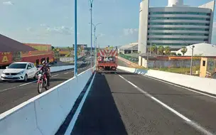 Tráfego no viaduto da Miguel Rosa é liberado após obra de manutenção