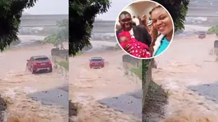 Vídeo Mostra momento que Família morre ao ter carro arrastado por enxurrada em Palhoça, SC