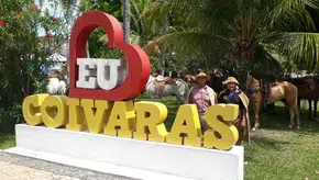 Vaqueiros, Adolfo e Raimundo Antônio da cidade de Campo Maior prestigiando o dia do vaqueiro em Coivaras