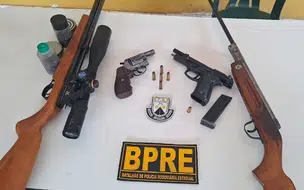 Homem é detido após ser flagrado com armas de fogo na PI-112 entre Teresina e União