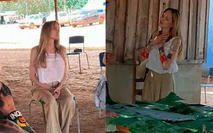 Angelina Jolie é fotografada visitando aldeia indígena no Brasil