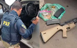 Homem é detido em flagrante transportando fuzil e munições em Teresina