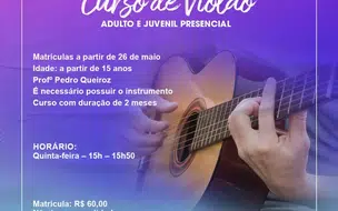 FMC abre matrículas para curso de violão no Palácio da Música em Teresina