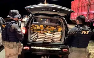 PRF realiza apreensão de mais de 200 kg de drogas na BR-316, em Picos