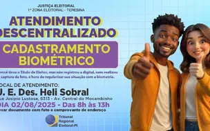 Eleitores de Teresina poderão fazer cadastro biométrico gratuito neste sábado (2)