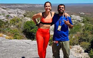 Atriz Camila Pitanga visita Museu da Natureza, no Piauí