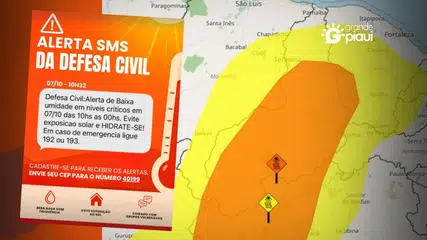 Baixa umidade deixa regiões do Piauí em alerta nesta quarta-feira