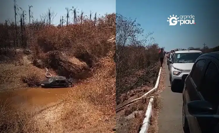 Carro cai no Rio Longá e motorista sai ileso em Campo Maior