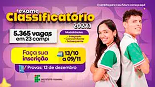 Inscrições para cursos técnicos no IFPI com 5.365 vagas começam nesta terça-feira 13