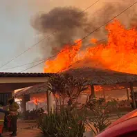 Incêndio de grandes proporções atinge área de mata e assusta moradores em Bom Jesus