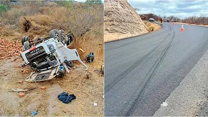 Caminhoneiro morre em grave acidente na PI-229 em Monsenhor Hipólito