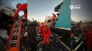 Três pessoas morrem em colisão entre três caminhões na entrada de Campo Maior