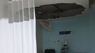 Após enfermaria alagar, forro do HGV desaba em outra ala do hospital