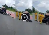 Motociclista atravessa vidro de carro após colisão na zona rural de Teresina