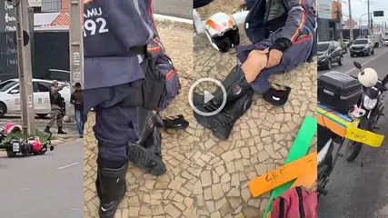 Piloto de motolância do Samu fica ferido após acidente em Teresina